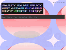 Tablet Screenshot of partygametruck.com